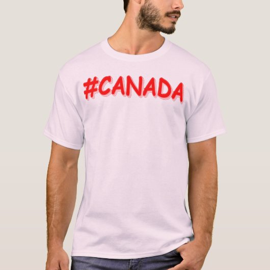"#CANADA" Cute Expression Design. Bestel nu T-shirt (Voorkant)