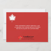 Canada Dag 150 BBQ Uitnodiging (Achterkant)