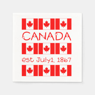 Canada Dag 1 juli 1867 Maple Leaf Canadian Flag Servet