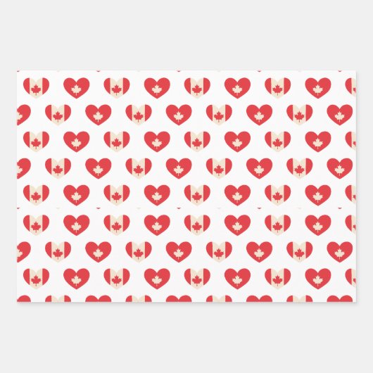 Canada Dag 1 juli Maple Leaf, Harten Inpakpapier Vel (Voorkant)