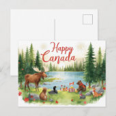 Canada Dag Feestdagenkaart (Voorkant / Achterkant)