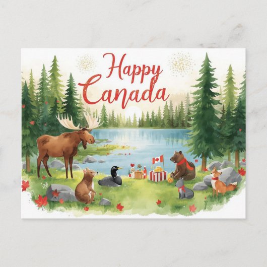 Canada Dag Feestdagenkaart (Voorkant)