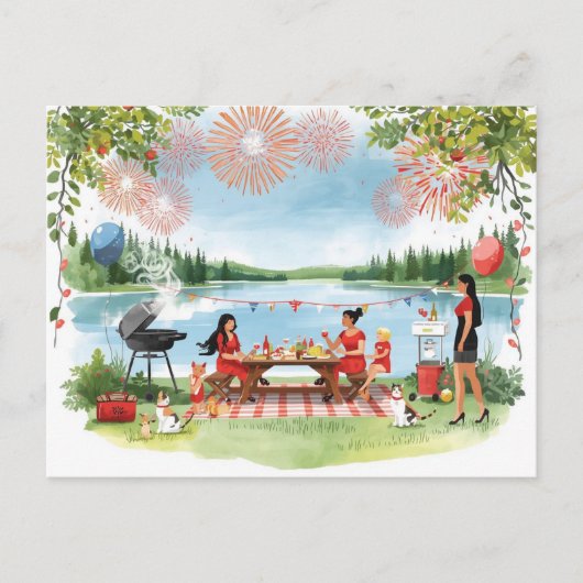Canada Dag Feestdagenkaart (Voorkant)