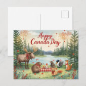 Canada Dag Feestdagenkaart (Voorkant / Achterkant)