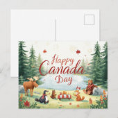 Canada Dag Feestdagenkaart (Voorkant / Achterkant)
