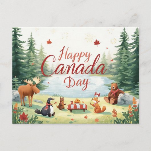 Canada Dag Feestdagenkaart (Voorkant)
