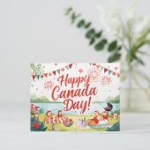 Canada Dag Feestdagenkaart (Staand voorkant)