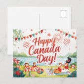 Canada Dag Feestdagenkaart (Voorkant / Achterkant)