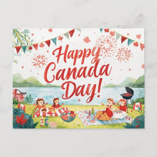 Canada Dag Feestdagenkaart (Voorkant)