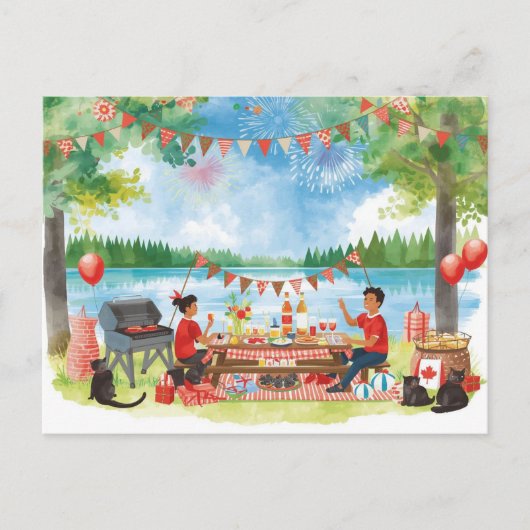 Canada Dag Feestdagenkaart (Voorkant)