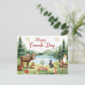 Canada Dag Feestdagenkaart (Staand voorkant)