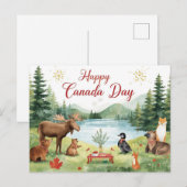 Canada Dag Feestdagenkaart (Voorkant / Achterkant)