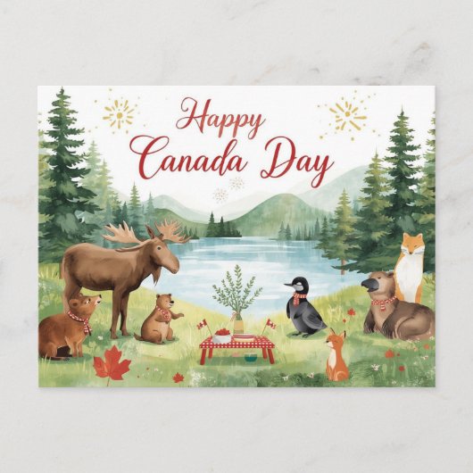 Canada Dag Feestdagenkaart (Voorkant)