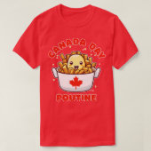 Canada Dag Grappig Kawaii Poutine T-shirt (Design voorkant)