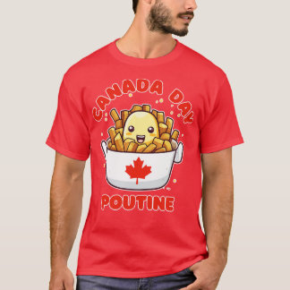 Canada Dag Grappig Kawaii Poutine T-shirt