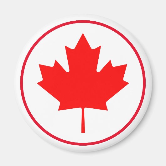 Canada Dag Helder Canadese Esdoornblad Rood Wit Magneet (Voorkant)