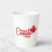 Canada Dag met Maple Leaf Papieren Bekers (Achterkant)