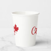 Canada Dag met Maple Leaf Papieren Bekers (Links)