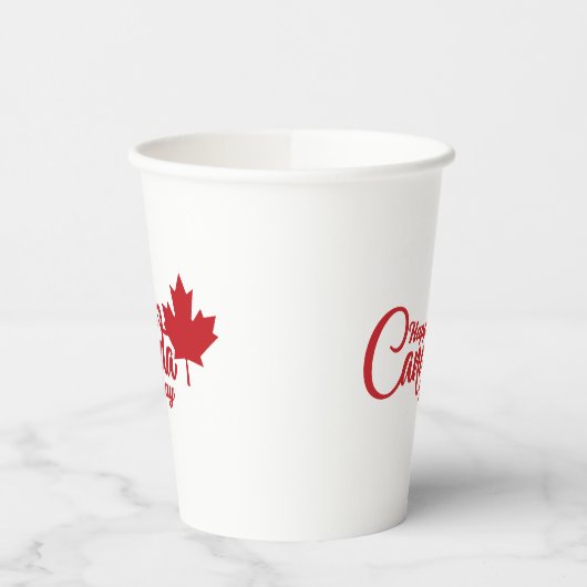 Canada Dag met Maple Leaf Papieren Bekers (Links)