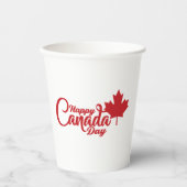 Canada Dag met Maple Leaf Papieren Bekers (Voorkant)