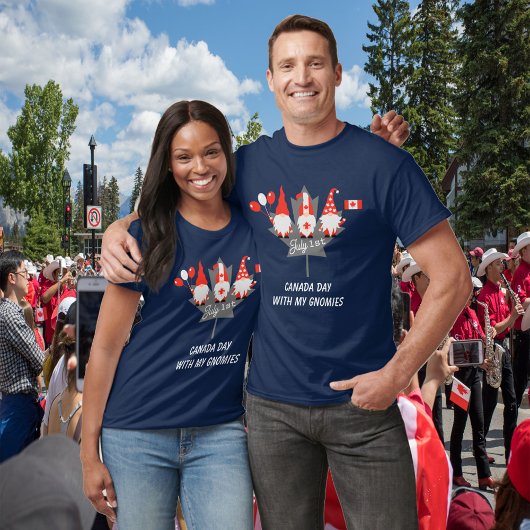 Canada Dag Met Mijn Gnomies Maple Leaf Unisex T-shirt