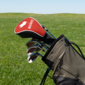 Canada Dag Rood Wit Canadese Vlag Esblad Naam Golfheadcover (Insitu)