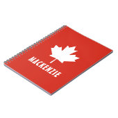 Canada Dag Rood Wit Canadese Vlag Esblad Naam Notitieboek (Linkerzijde)