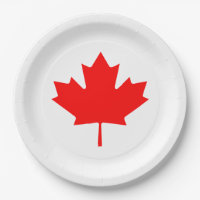 Canada Dag set met acht papieren borden