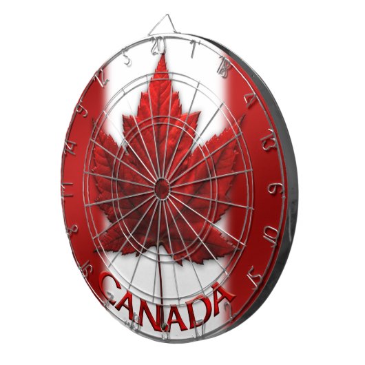 Canada Dartboard Canada Flag Souvenir Dartboards Dartbord (Voorkant Rechts)
