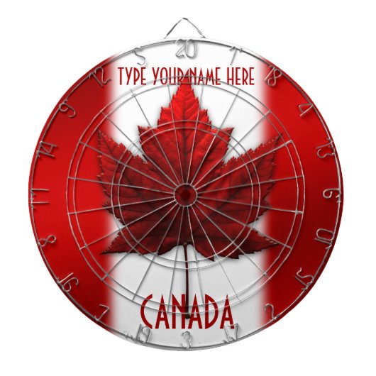 Canada Dartboard Canada Vlag Souvenir Dartboards Dartbord (Voorkant)