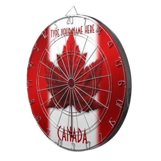 Canada Dartboard Canada Vlag Souvenir Dartboards Dartbord (Voorkant Rechts)