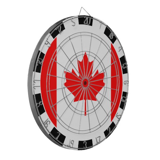 Canada Dartboard en Canadian Flag darts/game board Dartbord (Voorkant Links)