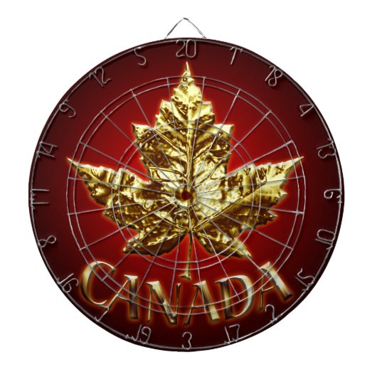 Canada Dartboard Gold Canada Souvenir Dartboards Dartbord (Voorkant)