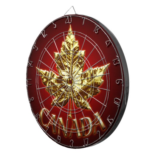 Canada Dartboard Gold Canada Souvenir Dartboards Dartbord (Voorkant Rechts)