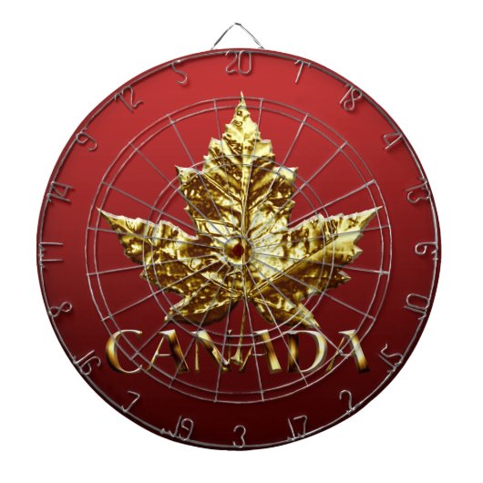 Canada Dartboard Gold Canada Souvenir Dartboards Dartbord (Voorkant)