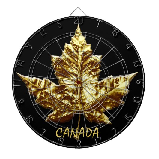 Canada Dartboard Gold Canada Souvenir Dartboards Dartbord (Voorkant)