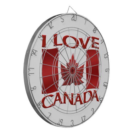 Canada Dartboard I Love Canada Souvenir Dartboard Dartbord (Voorkant Links)
