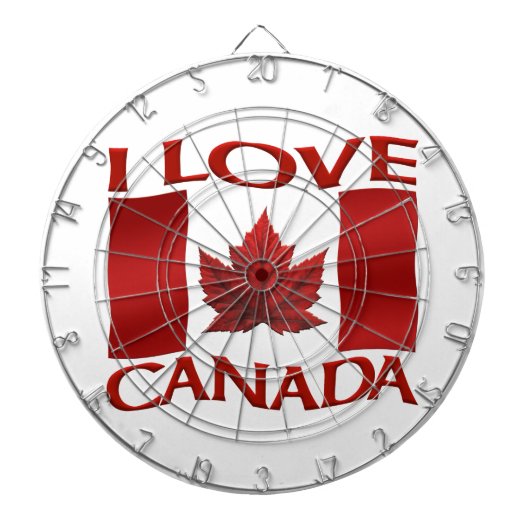 Canada Dartbord Ik Hou Van Canada Souvenir Dartbor (Voorkant)