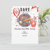 Canada Day Barbecue Uitnodiging Save the Date (Staand voorkant)
