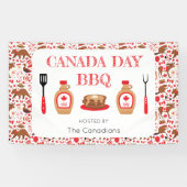 Canada Day BBQ Canadees Spandoek (Horizontaal)