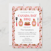 Canada Day BBQ Canadese Uitnodiging (Voorkant)