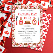 Canada Day BBQ Canadese Uitnodiging