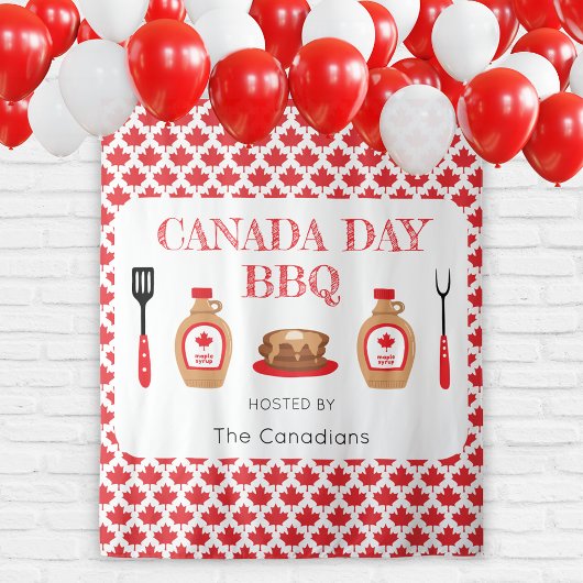 Canada Day BBQ Maple Leaf Tapestry Achtergrond Wandkleed