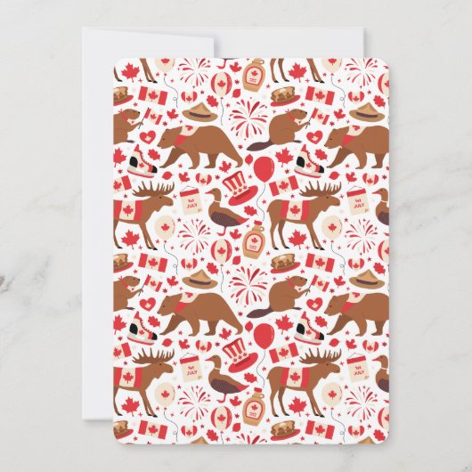 Canada Day BBQ Uitnodiging (Achterkant)