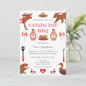 Canada Day BBQ Uitnodiging (Staand voorkant)