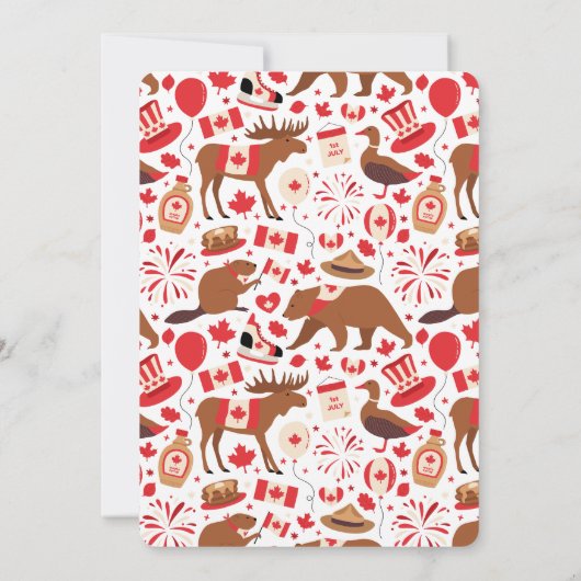 Canada Day BBQ Uitnodiging (Achterkant)