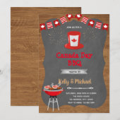 Canada day bbq-uitnodiging kaart (Voorkant / Achterkant)