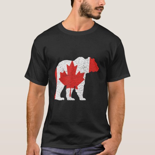 Canada Day Bear and Grizzly T-shirt (Voorkant)