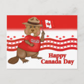 Canada Day Beaver briefkaart (Voorkant)
