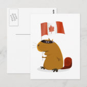 Canada Day Beaver Briefkaart (Voorkant / Achterkant)